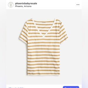 J. Crew Stripe Vintage Cotton V-Neck Tee Madewell‎ V Neck t-shirt top